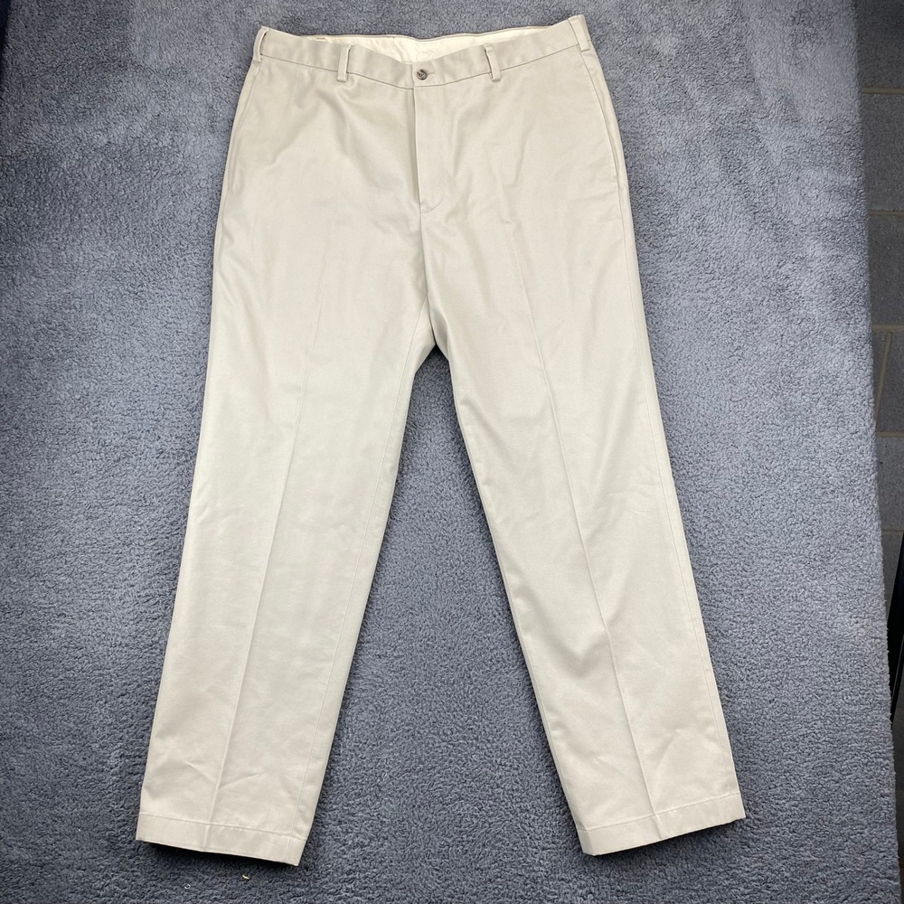 Brooks Brothers Advantage Chino‎ Khaki Pants Cotton Casual Classic W38 L32